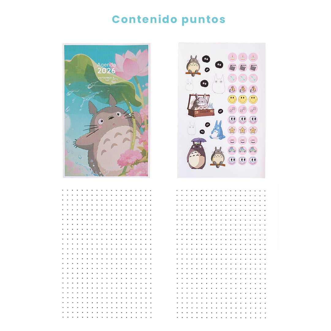 Libreta Totoro Flowers