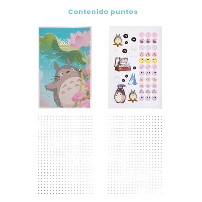 Libreta Totoro Flowers