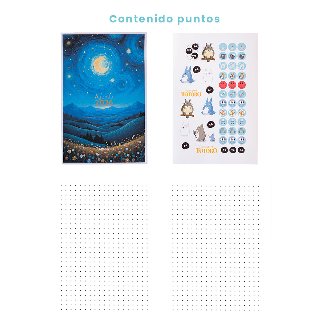 Libreta Totoro y la Noche Estrellada
