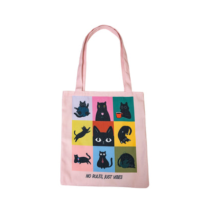 Tote bag cat mosaic