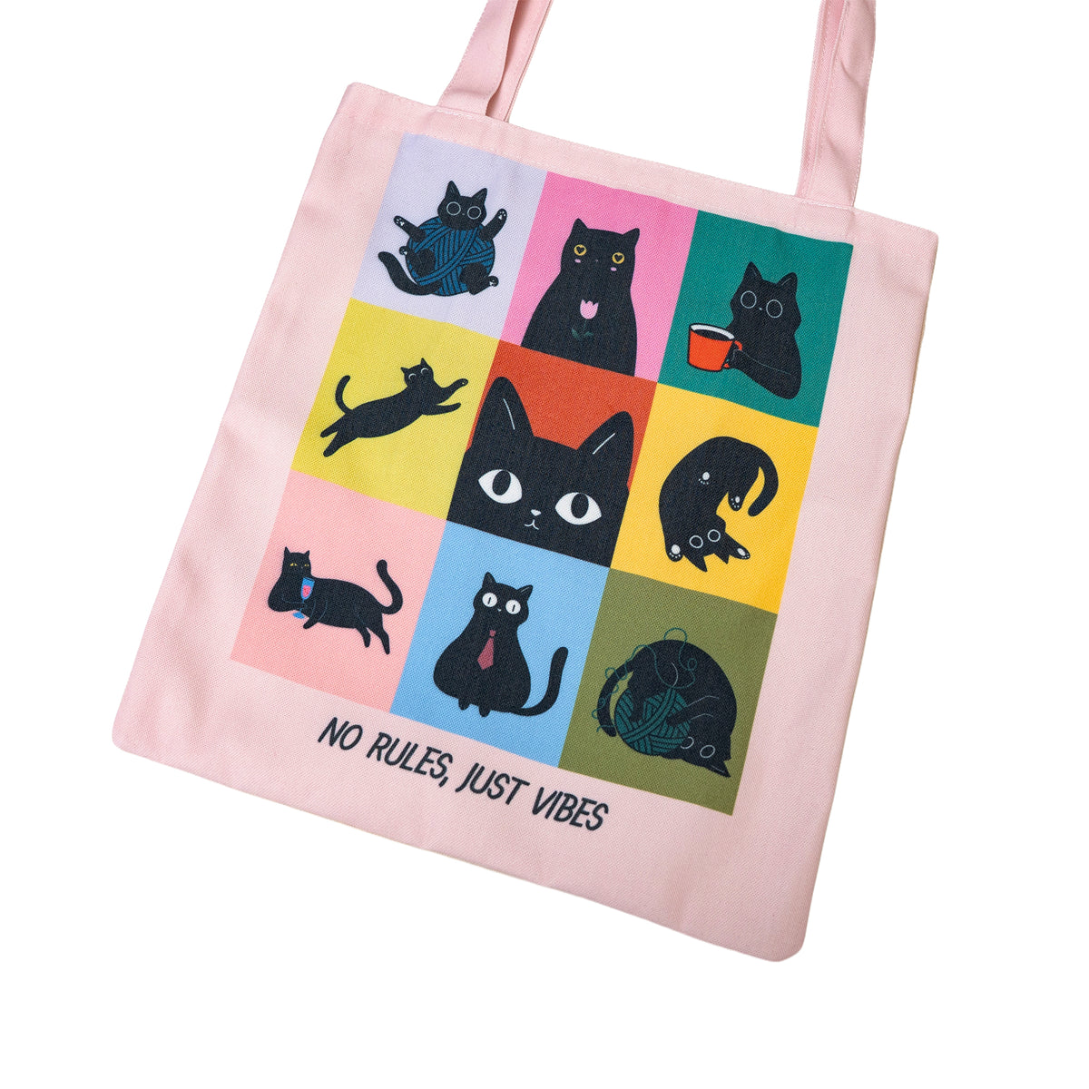 Tote bag cat mosaic